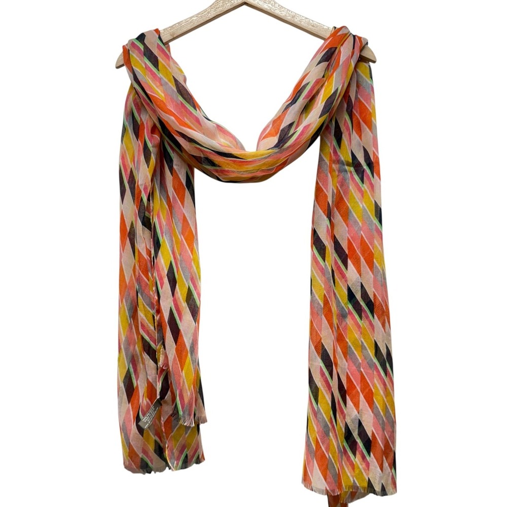 Spartina 449 Colorful Boho Chevron Scarf 86"x31" Fringe